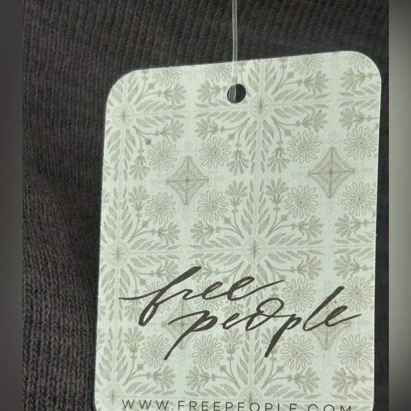 NWT Free People Boulevard Tie-Strap Tank Top Gray Runched Crop Shirt- Small - Picture 7 of 13